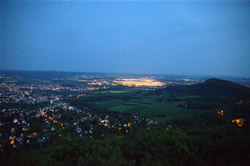 Blick vom Bismackturm bei Nacht