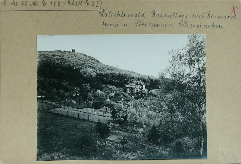 Blick von Süden mit Bismarckturm und Steinernem Schweinchen